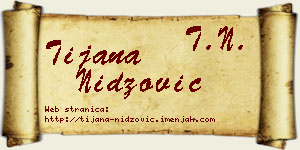 Tijana Nidžović vizit kartica